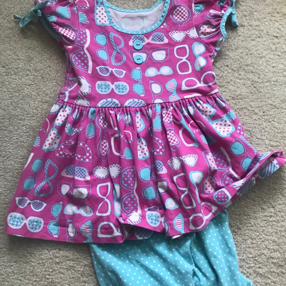 Eleanor Rose matching top and shorties